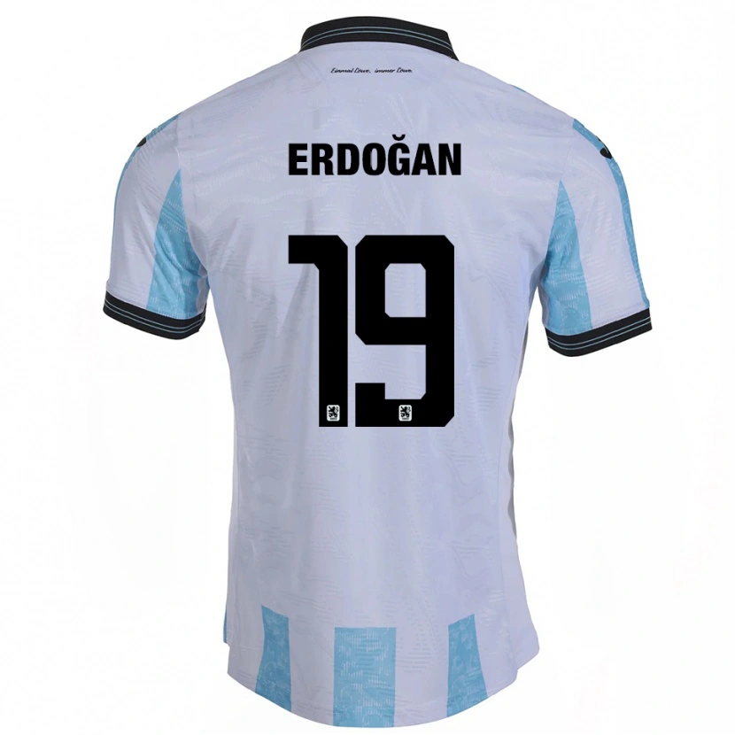 Danxen Homme Maillot Emre Erdoğan #19 Blanc Bleu Ciel Tenues Domicile 2025/26 T-Shirt
