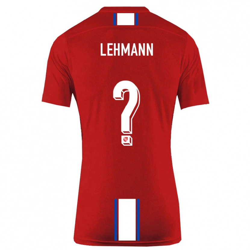 Danxen Homme Maillot Tom Lehmann #0 Rouge Blanc Tenues Domicile 2025/26 T-Shirt