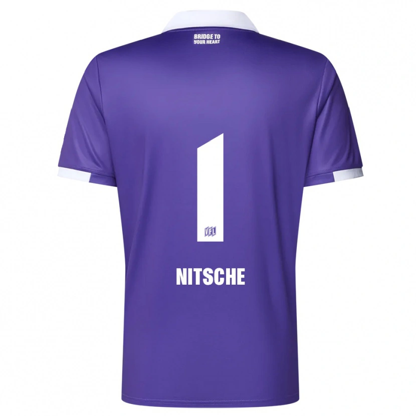 Danxen Homme Maillot Till Nitsche #1 Violet Blanc Tenues Domicile 2025/26 T-Shirt
