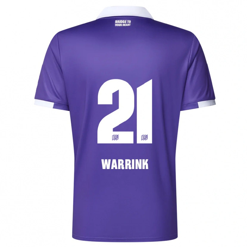 Danxen Homme Maillot Marko Warrink #21 Violet Blanc Tenues Domicile 2025/26 T-Shirt