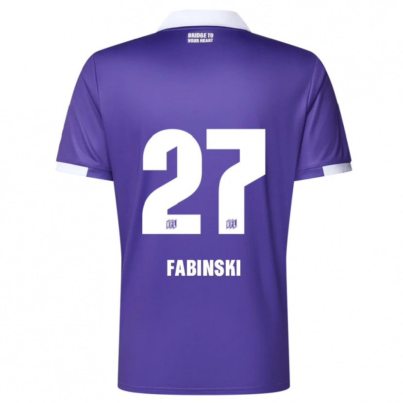 Danxen Homme Maillot Robin Fabinski #27 Violet Blanc Tenues Domicile 2025/26 T-Shirt