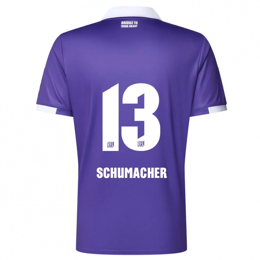 Danxen Homme Maillot Kevin Schumacher #13 Violet Blanc Tenues Domicile 2025/26 T-Shirt