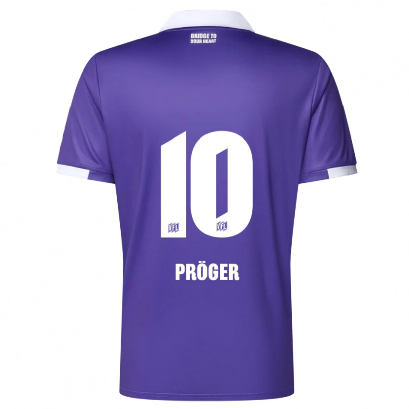 Danxen Homme Maillot Kai Pröger #10 Violet Blanc Tenues Domicile 2025/26 T-Shirt