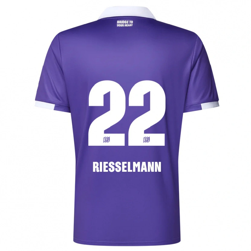 Danxen Homme Maillot Bernd Riesselmann #22 Violet Blanc Tenues Domicile 2025/26 T-Shirt