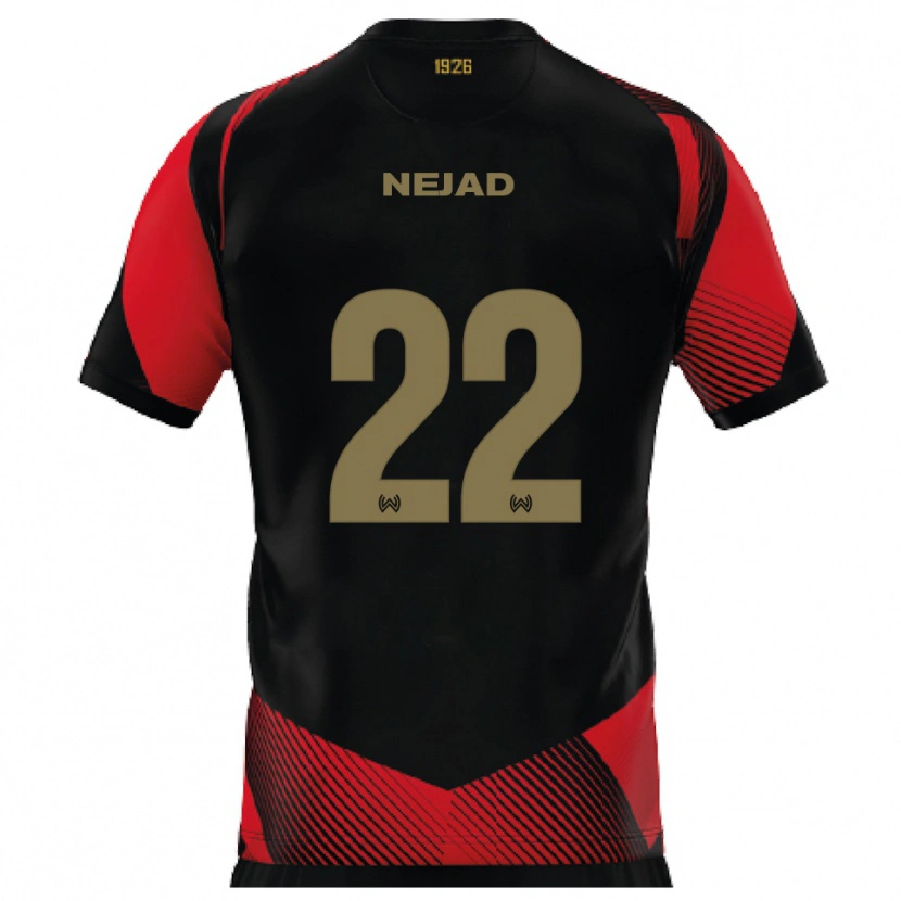 Danxen Homme Maillot Milad Nejad #22 Noir Rouge Tenues Domicile 2025/26 T-Shirt