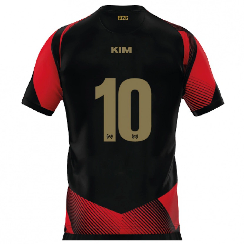 Danxen Homme Maillot Sun-Kil Kim #10 Noir Rouge Tenues Domicile 2025/26 T-Shirt