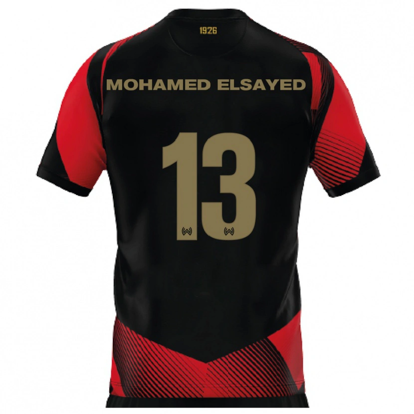 Danxen Homme Maillot Samir Mohamed Elsayed #13 Noir Rouge Tenues Domicile 2025/26 T-Shirt