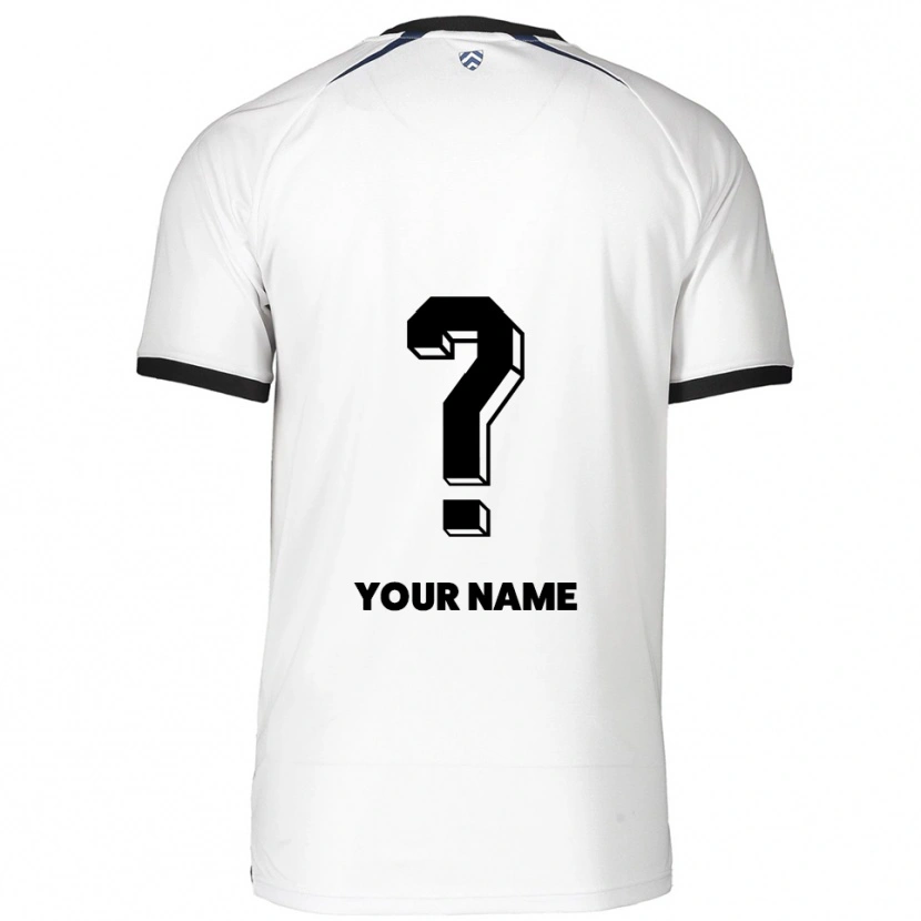 Danxen Homme Maillot Votre Nom #0 Blanc Noir Tenues Extérieur 2025/26 T-Shirt