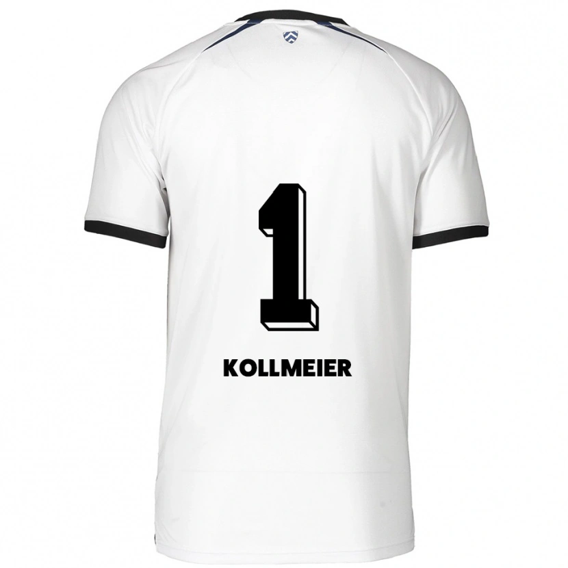 Danxen Homme Maillot Anton Kollmeier #1 Blanc Noir Tenues Extérieur 2025/26 T-Shirt