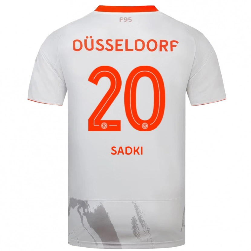Danxen Homme Maillot Mohammed Sadki #20 Blanc Doréange Tenues Extérieur 2025/26 T-Shirt
