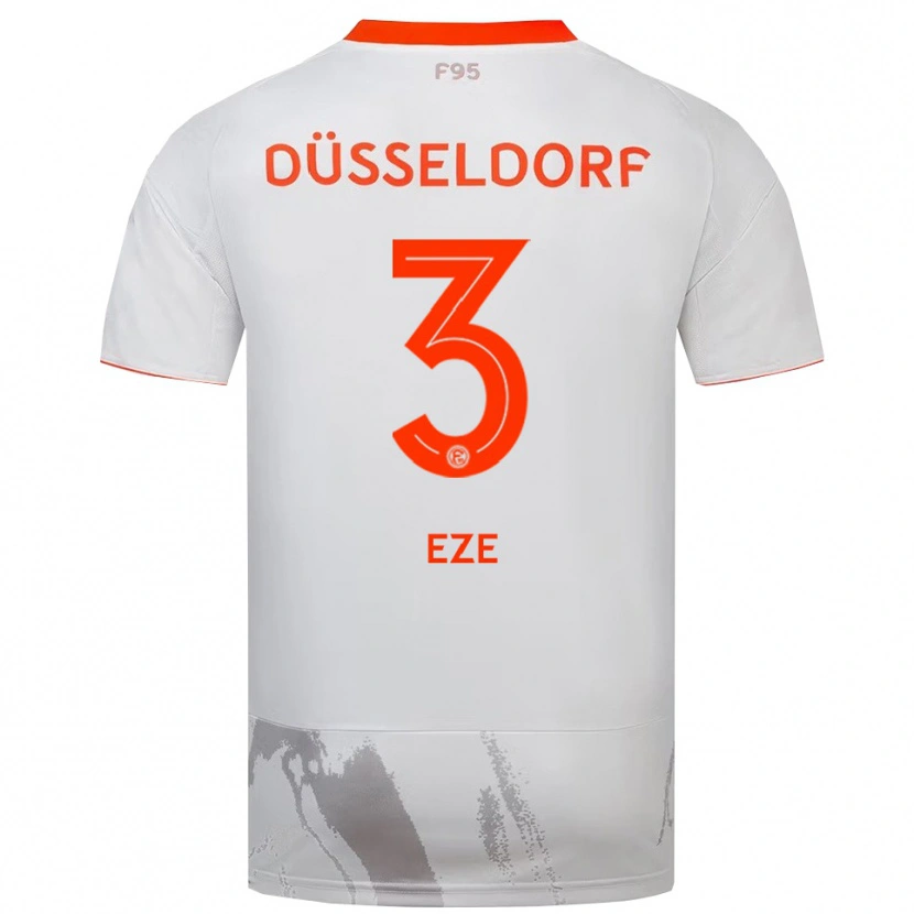 Danxen Homme Maillot Ben Eze #3 Blanc Doréange Tenues Extérieur 2025/26 T-Shirt