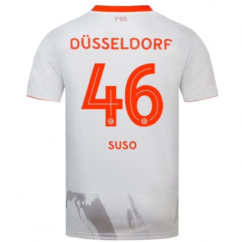 Danxen Homme Maillot Sima Suso #46 Blanc Doréange Tenues Extérieur 2025/26 T-Shirt