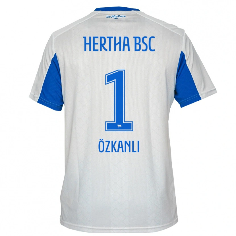 Danxen Homme Maillot Burak Özkanli #1 Blanc Bleu Tenues Extérieur 2025/26 T-Shirt