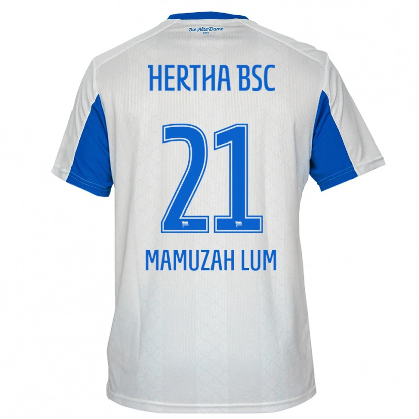 Danxen Homme Maillot Boris Mamuzah Lum #21 Blanc Bleu Tenues Extérieur 2025/26 T-Shirt