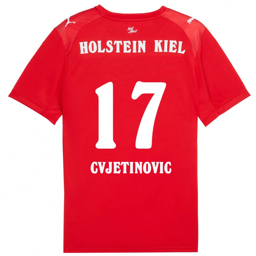Danxen Homme Maillot Mladen Cvjetinovic #17 Rouge Bleu Tenues Extérieur 2025/26 T-Shirt