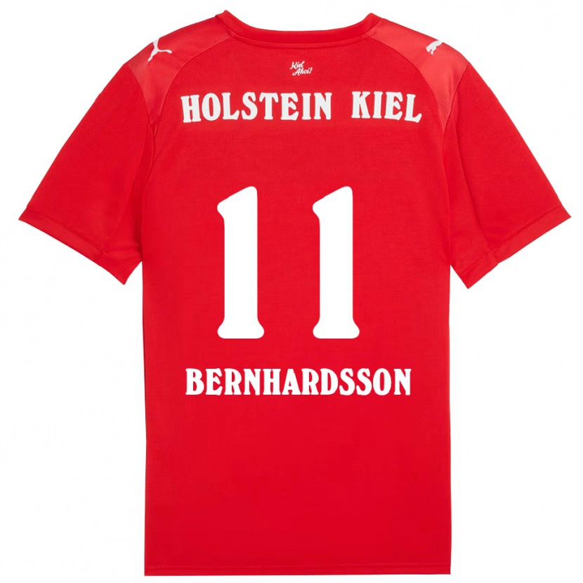 Danxen Homme Maillot Alexander Bernhardsson #11 Rouge Bleu Tenues Extérieur 2025/26 T-Shirt