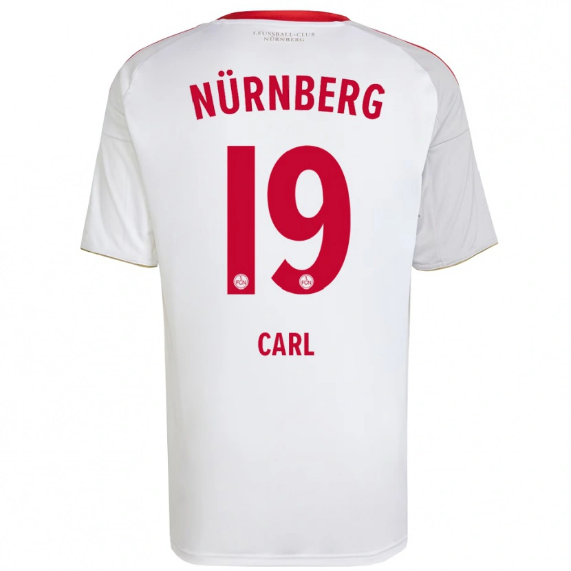 Danxen Homme Maillot Ferdinand Carl #19 Blanc Rouge Tenues Extérieur 2025/26 T-Shirt