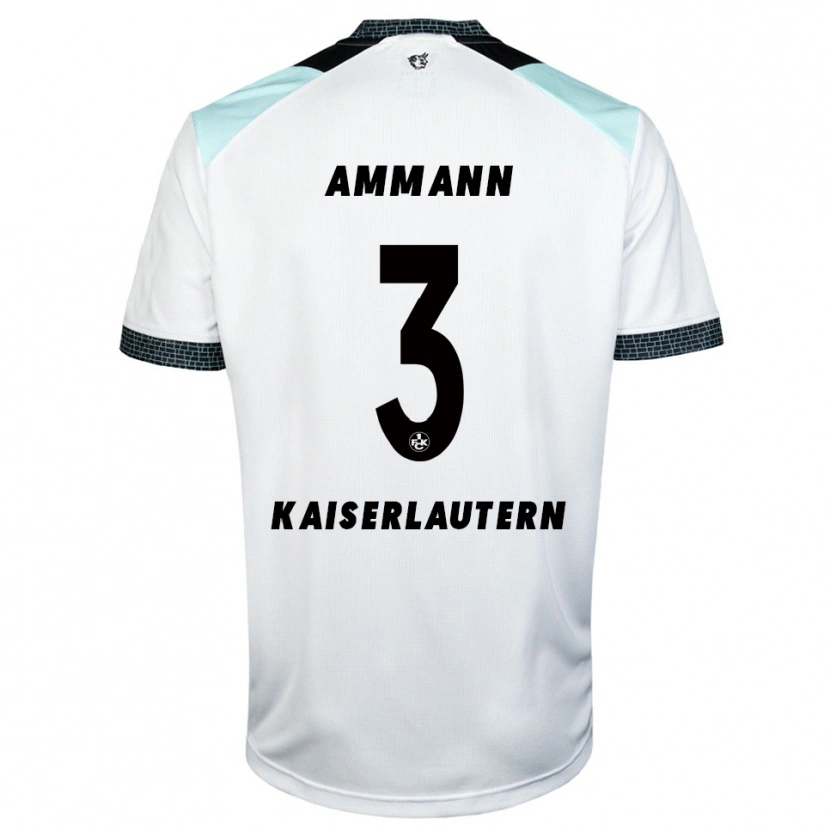 Danxen Homme Maillot Finn Ammann #3 Blanc Noir Tenues Extérieur 2025/26 T-Shirt