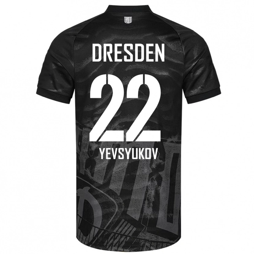 Danxen Homme Maillot Demyd Yevsyukov #22 Noir Gris Tenues Extérieur 2025/26 T-Shirt