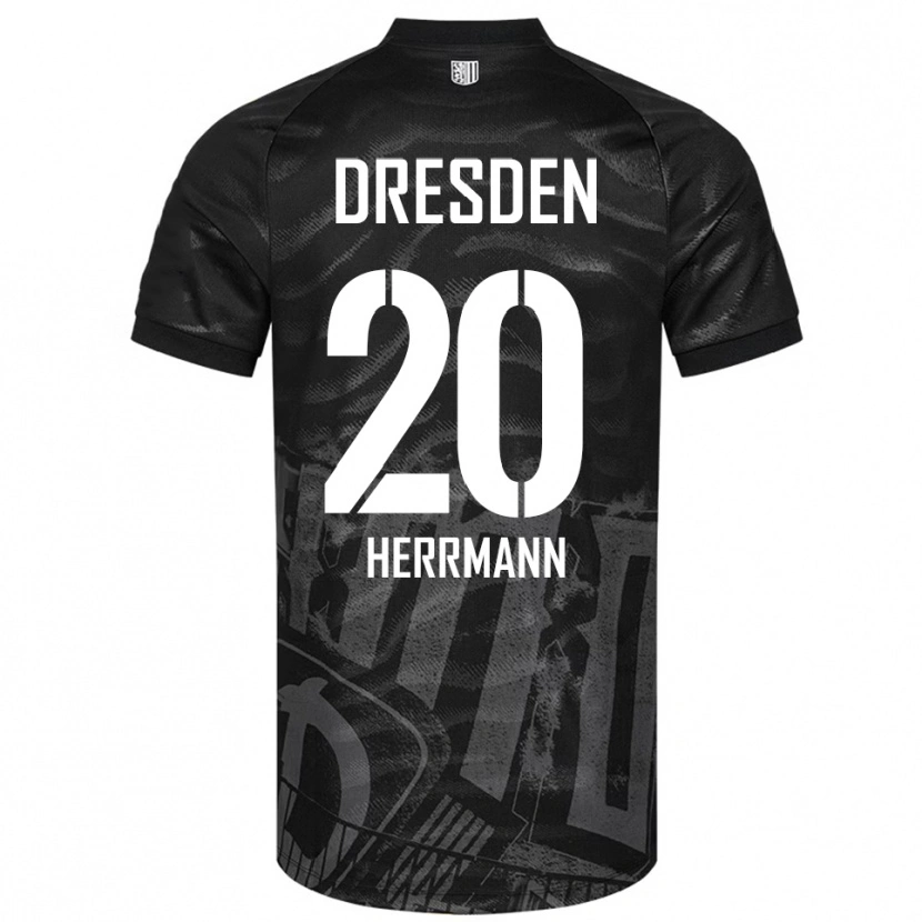 Danxen Homme Maillot Artur Herrmann #20 Noir Gris Tenues Extérieur 2025/26 T-Shirt