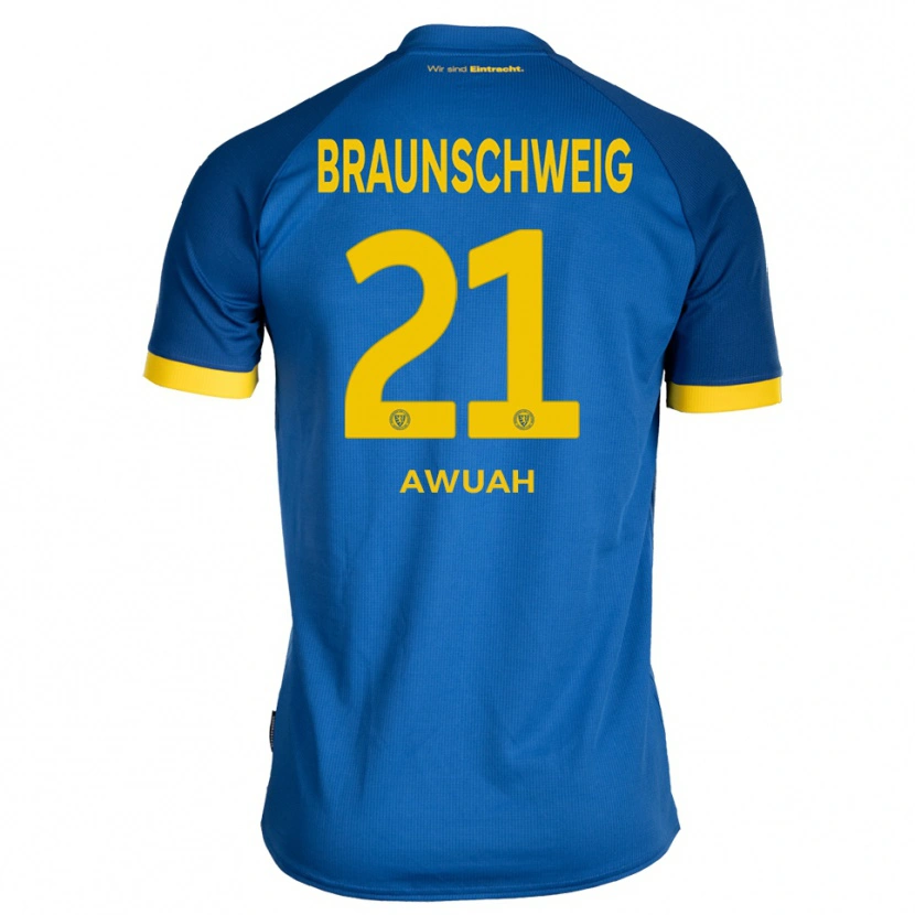 Danxen Homme Maillot Marvin Awuah #21 Bleu Royal Jaune Tenues Extérieur 2025/26 T-Shirt
