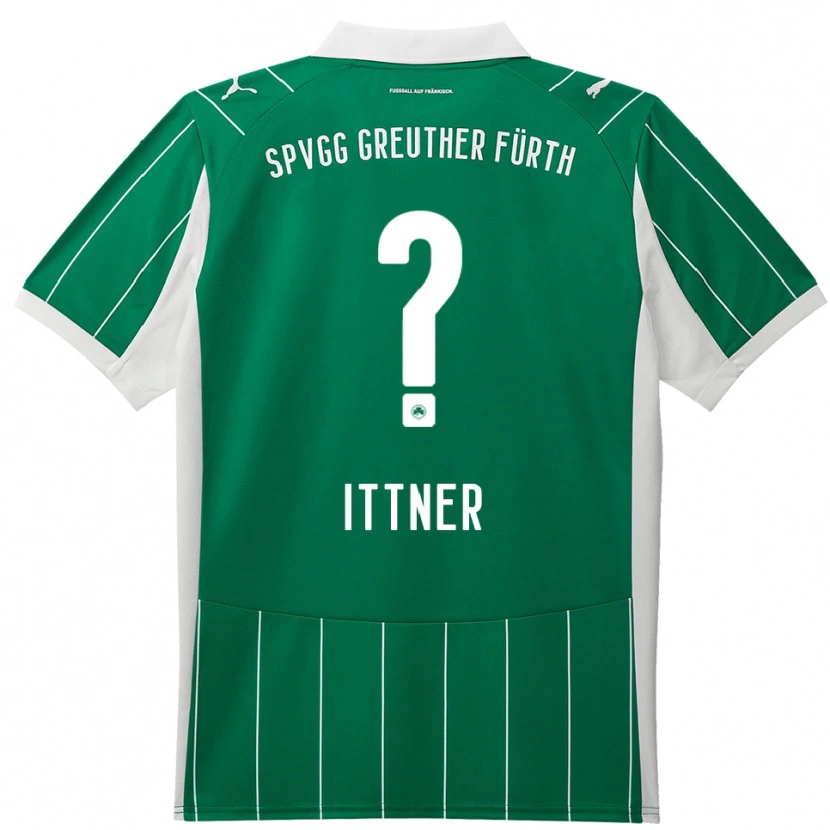 Danxen Homme Maillot Jasmin Ittner #0 Vert Blanc Tenues Extérieur 2025/26 T-Shirt