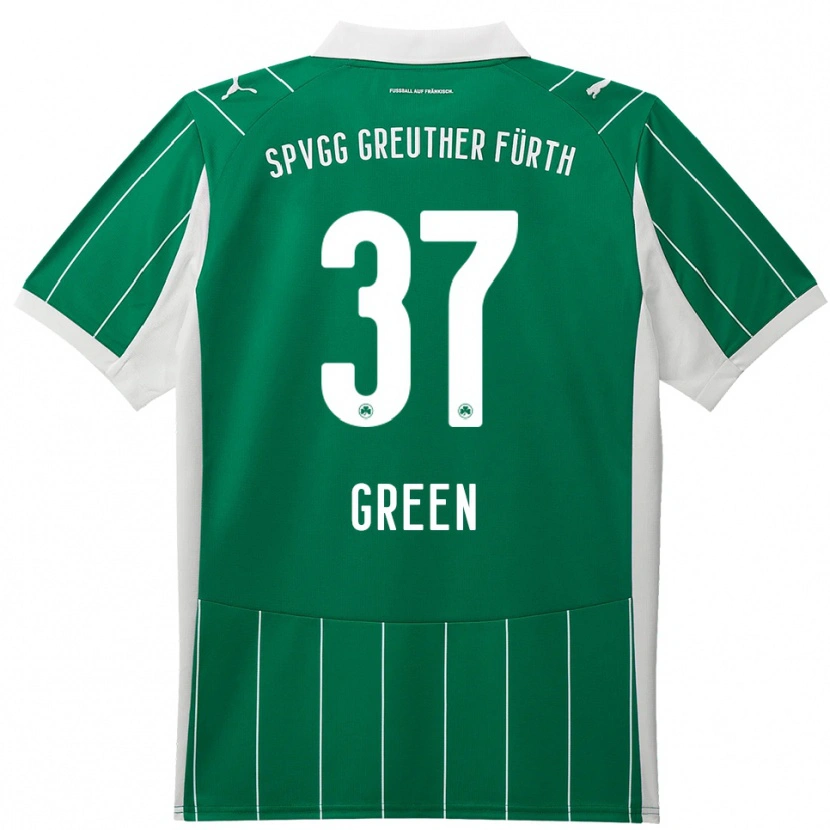 Danxen Homme Maillot Julian Green #37 Vert Blanc Tenues Extérieur 2025/26 T-Shirt