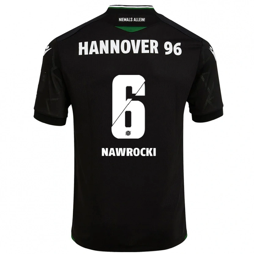 Danxen Homme Maillot Maik Nawrocki #6 Noir Vert Tenues Extérieur 2025/26 T-Shirt
