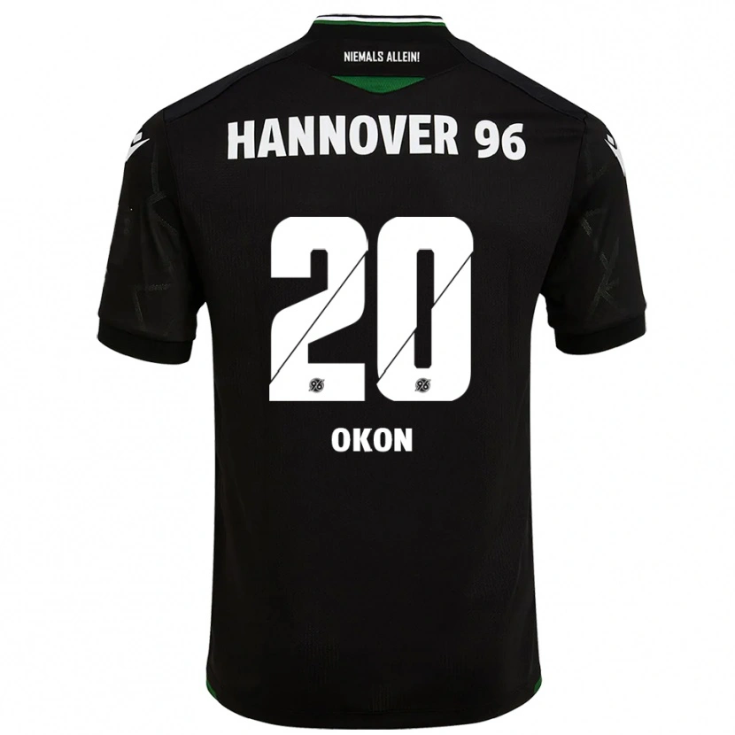 Danxen Homme Maillot Ime Okon #20 Noir Vert Tenues Extérieur 2025/26 T-Shirt