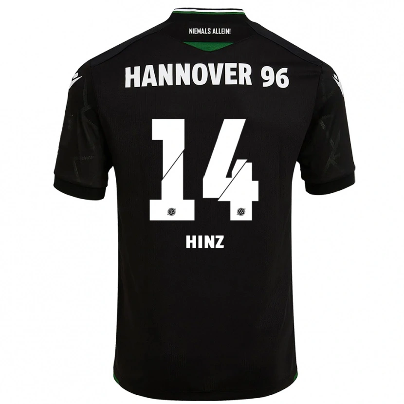 Danxen Homme Maillot Pia Hinz #14 Noir Vert Tenues Extérieur 2025/26 T-Shirt