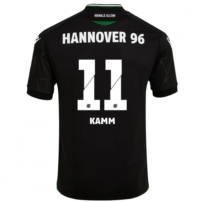 Danxen Homme Maillot Jannis Kamm #11 Noir Vert Tenues Extérieur 2025/26 T-Shirt