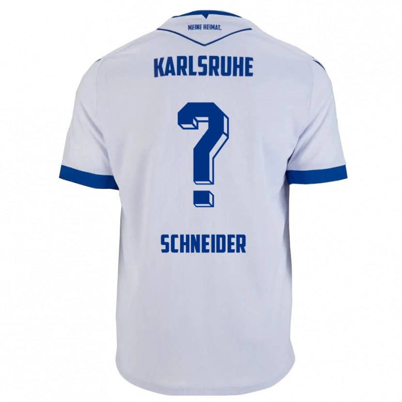 Danxen Homme Maillot Nadja Schneider #0 Blanc Bleu Tenues Extérieur 2025/26 T-Shirt