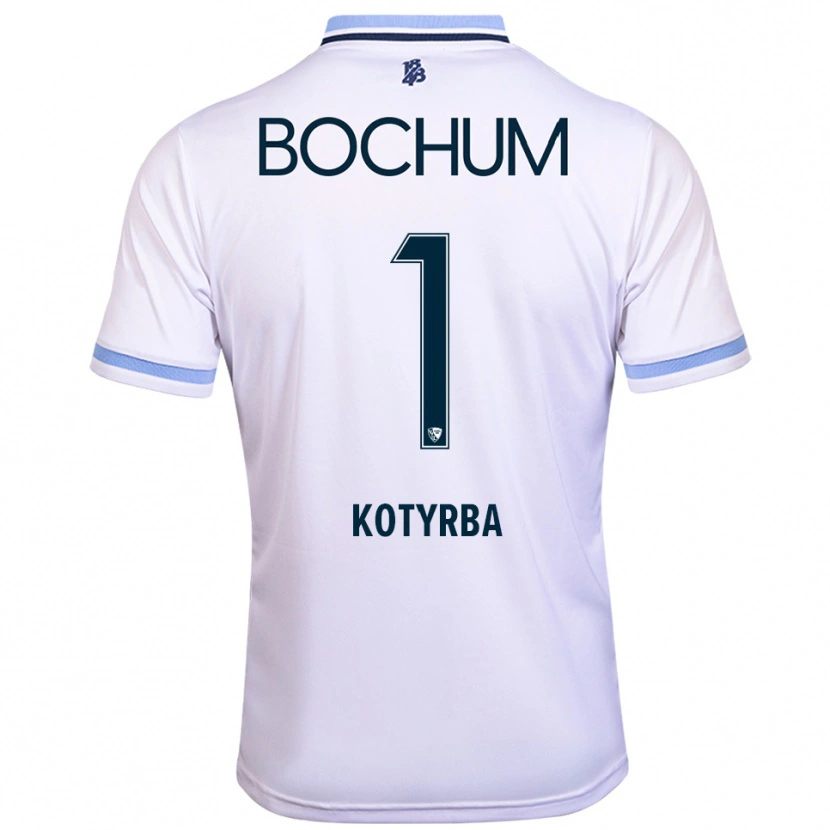 Danxen Homme Maillot Finn Kotyrba #1 Blanc Bleu Ciel Tenues Extérieur 2025/26 T-Shirt