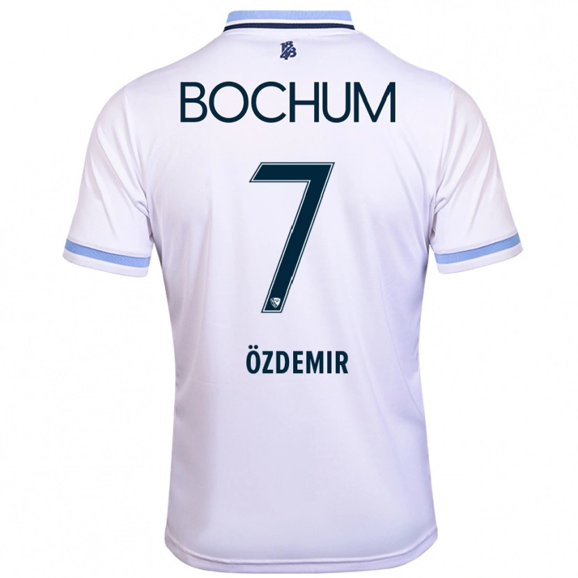 Danxen Homme Maillot Tolga Özdemir #7 Blanc Bleu Ciel Tenues Extérieur 2025/26 T-Shirt