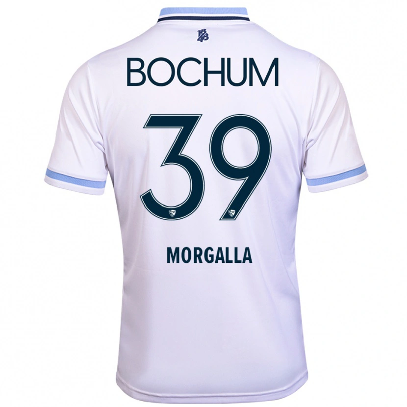 Danxen Homme Maillot Leandro Morgalla #39 Blanc Bleu Ciel Tenues Extérieur 2025/26 T-Shirt