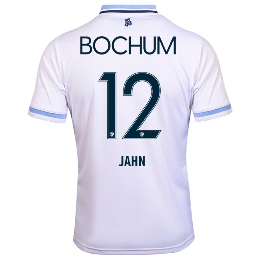 Danxen Homme Maillot Niklas Jahn #12 Blanc Bleu Ciel Tenues Extérieur 2025/26 T-Shirt