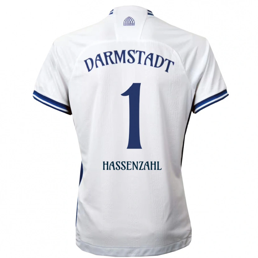 Danxen Homme Maillot Leon Hassenzahl #1 Blanc Bleu Tenues Extérieur 2025/26 T-Shirt