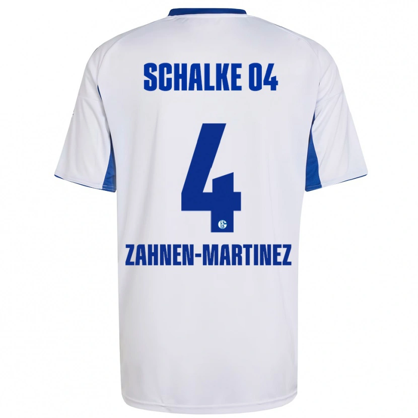 Danxen Homme Maillot Pablo Zahnen-Martinez #4 Blanc Bleu Tenues Extérieur 2025/26 T-Shirt