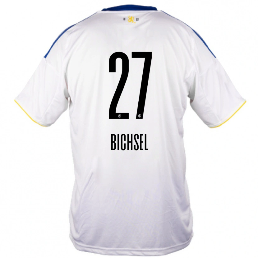 Danxen Homme Maillot Joel Bichsel #27 Blanc Bleu Jaune Tenues Extérieur 2025/26 T-Shirt