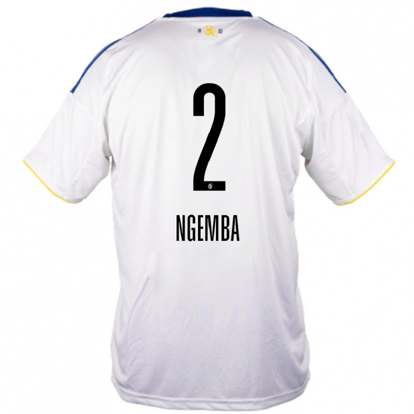 Danxen Homme Maillot Dejan Ngemba #2 Blanc Bleu Jaune Tenues Extérieur 2025/26 T-Shirt