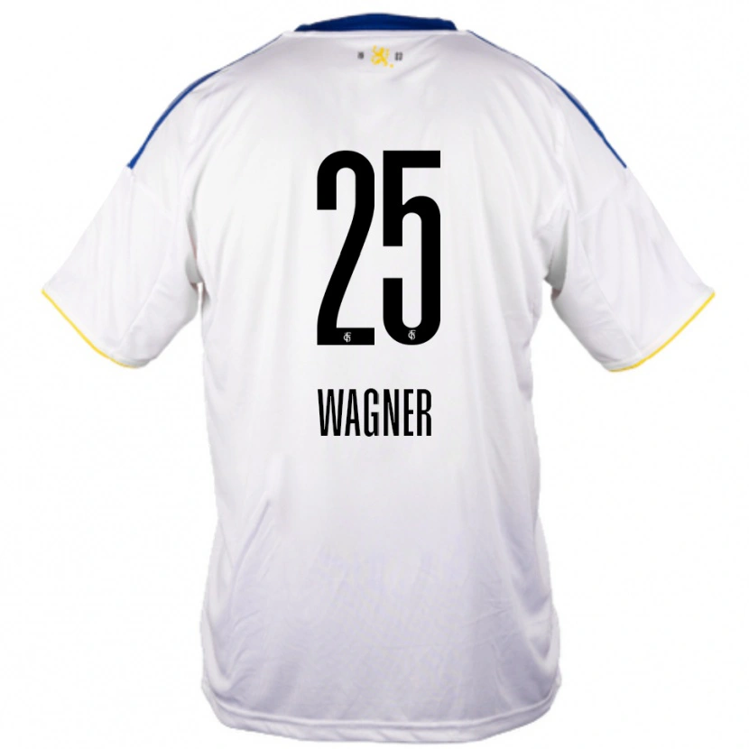 Danxen Homme Maillot Allison Wagner #25 Blanc Bleu Jaune Tenues Extérieur 2025/26 T-Shirt