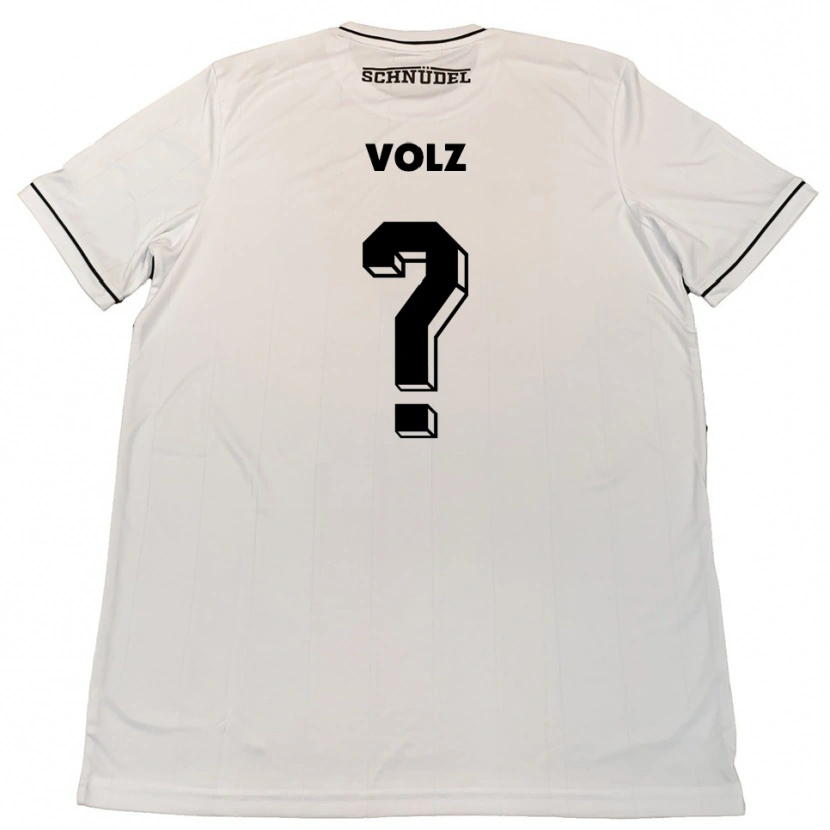Danxen Homme Maillot Jule Volz #0 Blanc Noir Tenues Extérieur 2025/26 T-Shirt