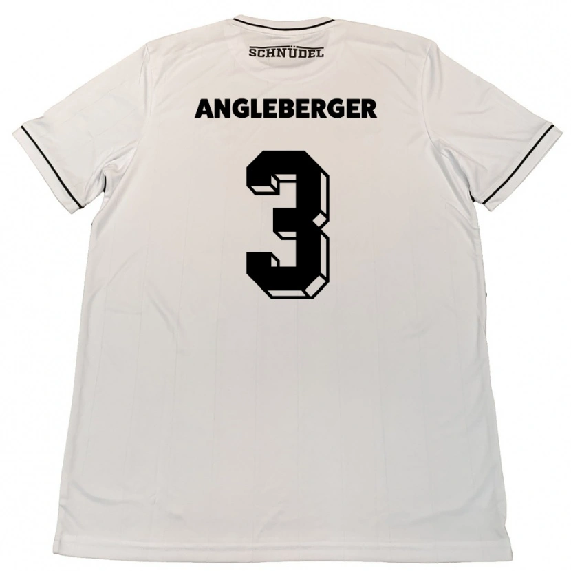 Danxen Homme Maillot Devin Angleberger #3 Blanc Noir Tenues Extérieur 2025/26 T-Shirt
