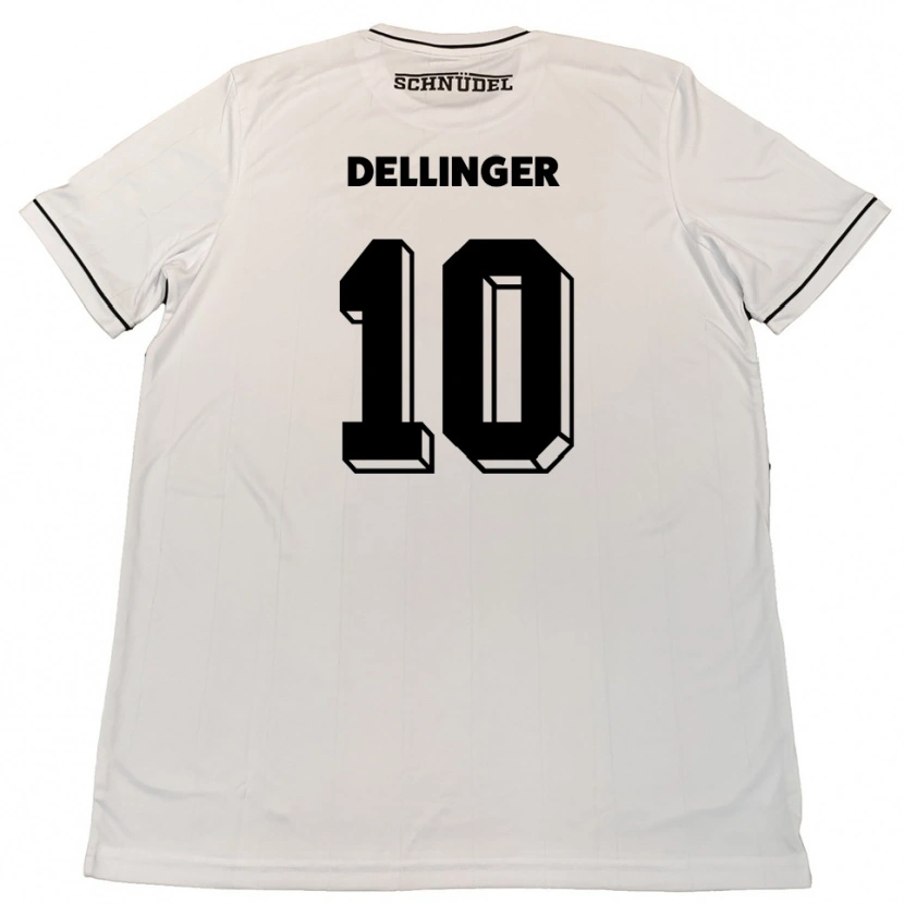 Danxen Homme Maillot Michael Dellinger #10 Blanc Noir Tenues Extérieur 2025/26 T-Shirt