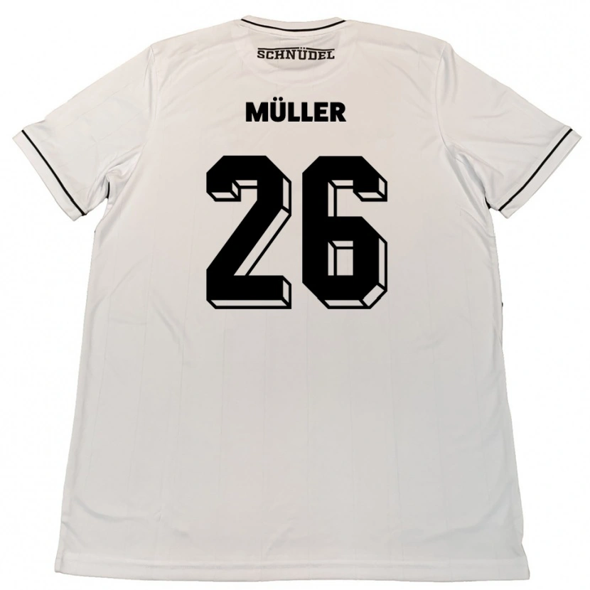 Danxen Homme Maillot Maro Müller #26 Blanc Noir Tenues Extérieur 2025/26 T-Shirt