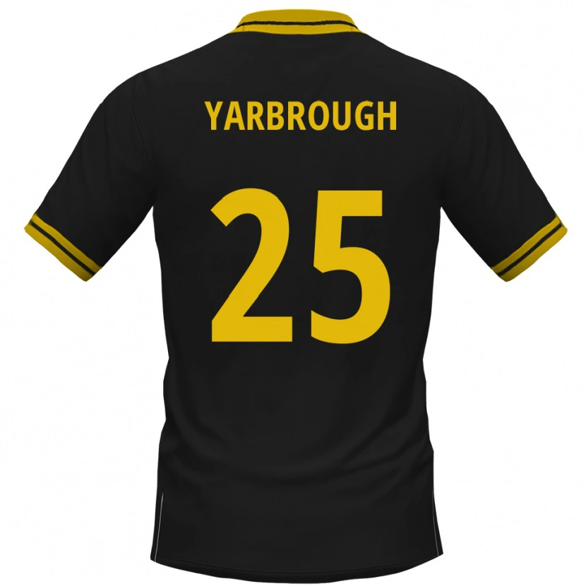 Danxen Homme Maillot Lamar Yarbrough #25 Noir Jaune Tenues Extérieur 2025/26 T-Shirt
