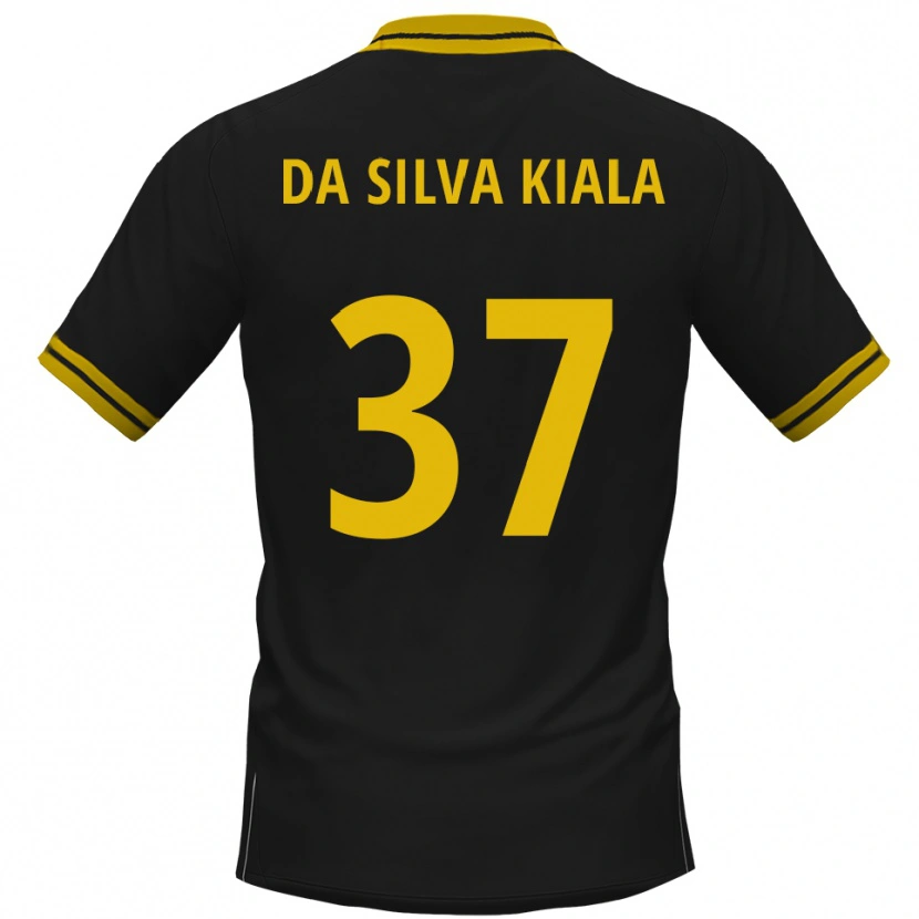 Danxen Homme Maillot Joel Da Silva Kiala #37 Noir Jaune Tenues Extérieur 2025/26 T-Shirt