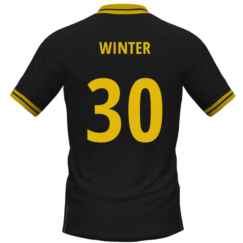 Danxen Homme Maillot Nils Winter #30 Noir Jaune Tenues Extérieur 2025/26 T-Shirt