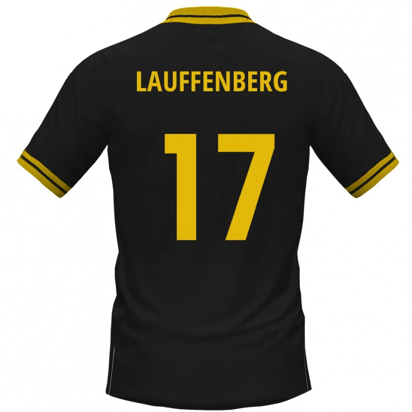 Danxen Homme Maillot Rene Lauffenberg #17 Noir Jaune Tenues Extérieur 2025/26 T-Shirt