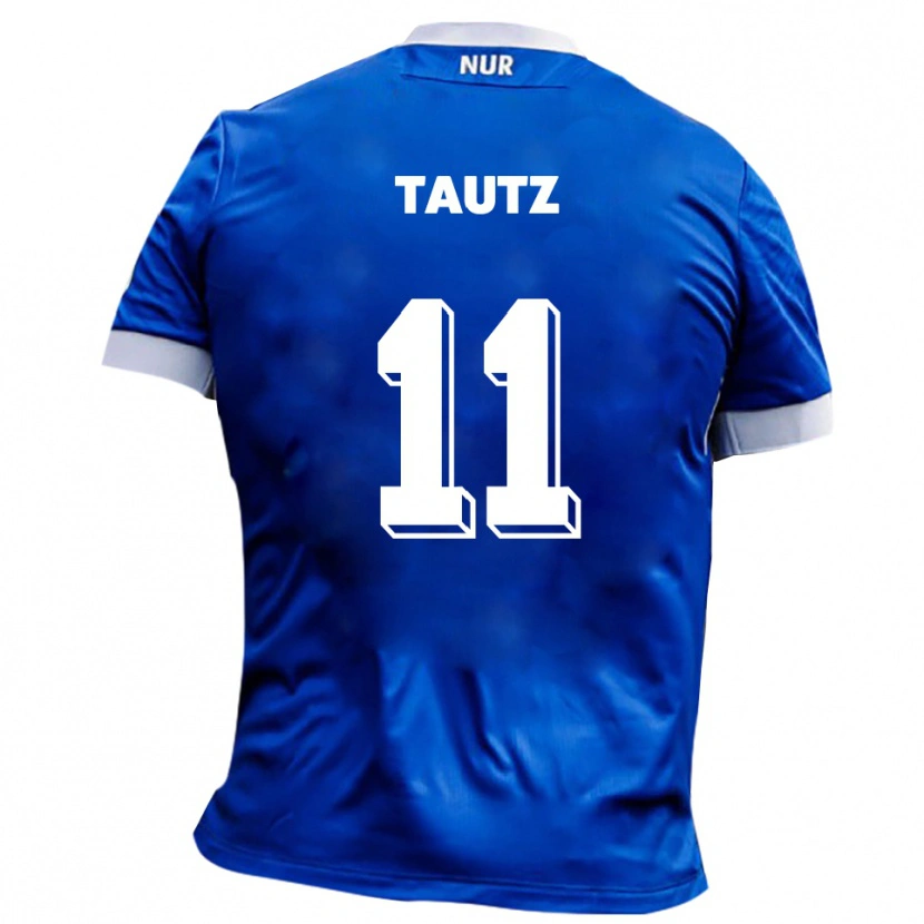 Danxen Homme Maillot Michel Tautz #11 Bleu Blanc Tenues Extérieur 2025/26 T-Shirt